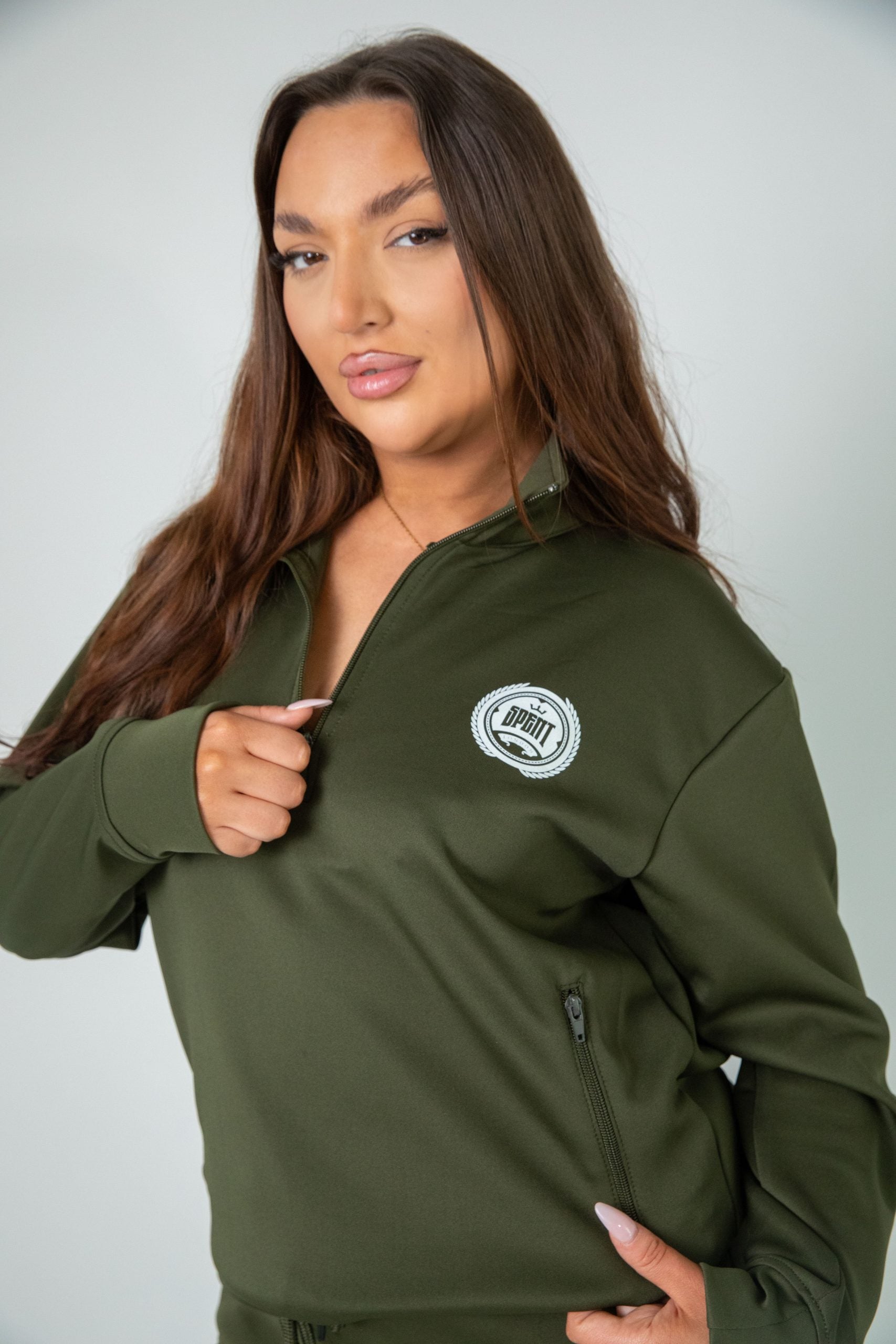 Comfort Women Scuba 1P Half zipped Track Top