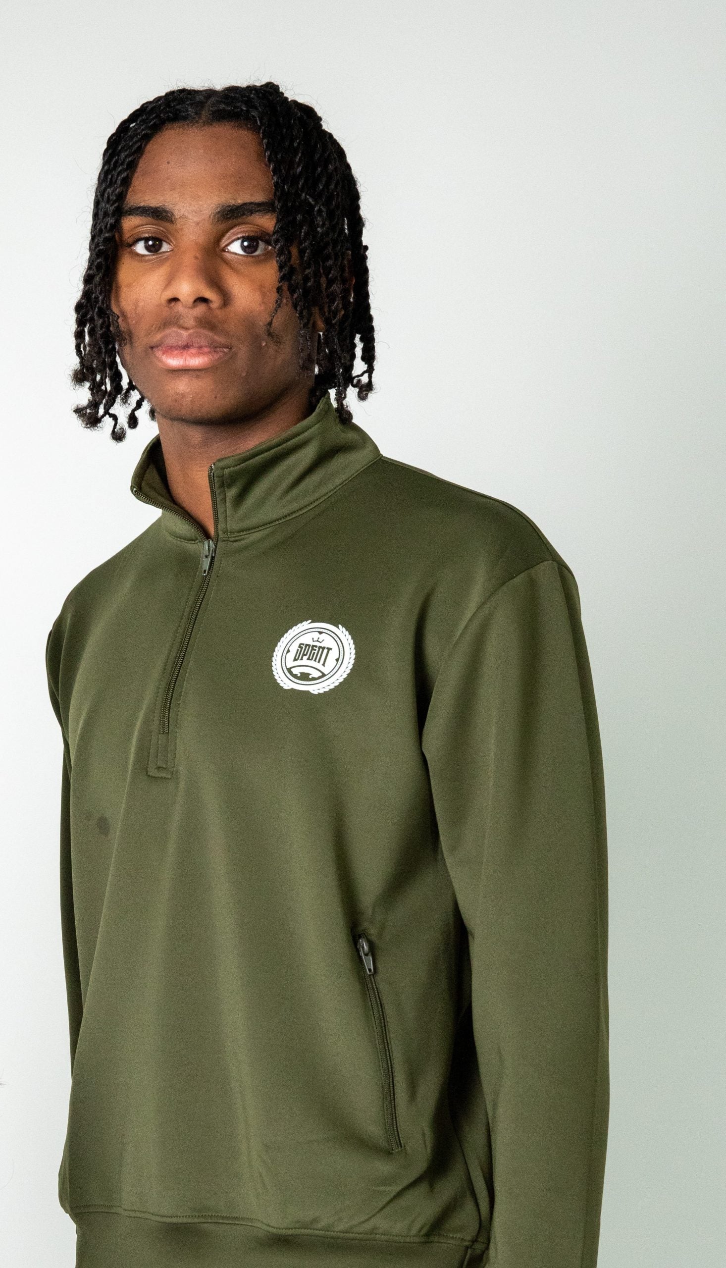 Men Soft Half Zipped Track Top