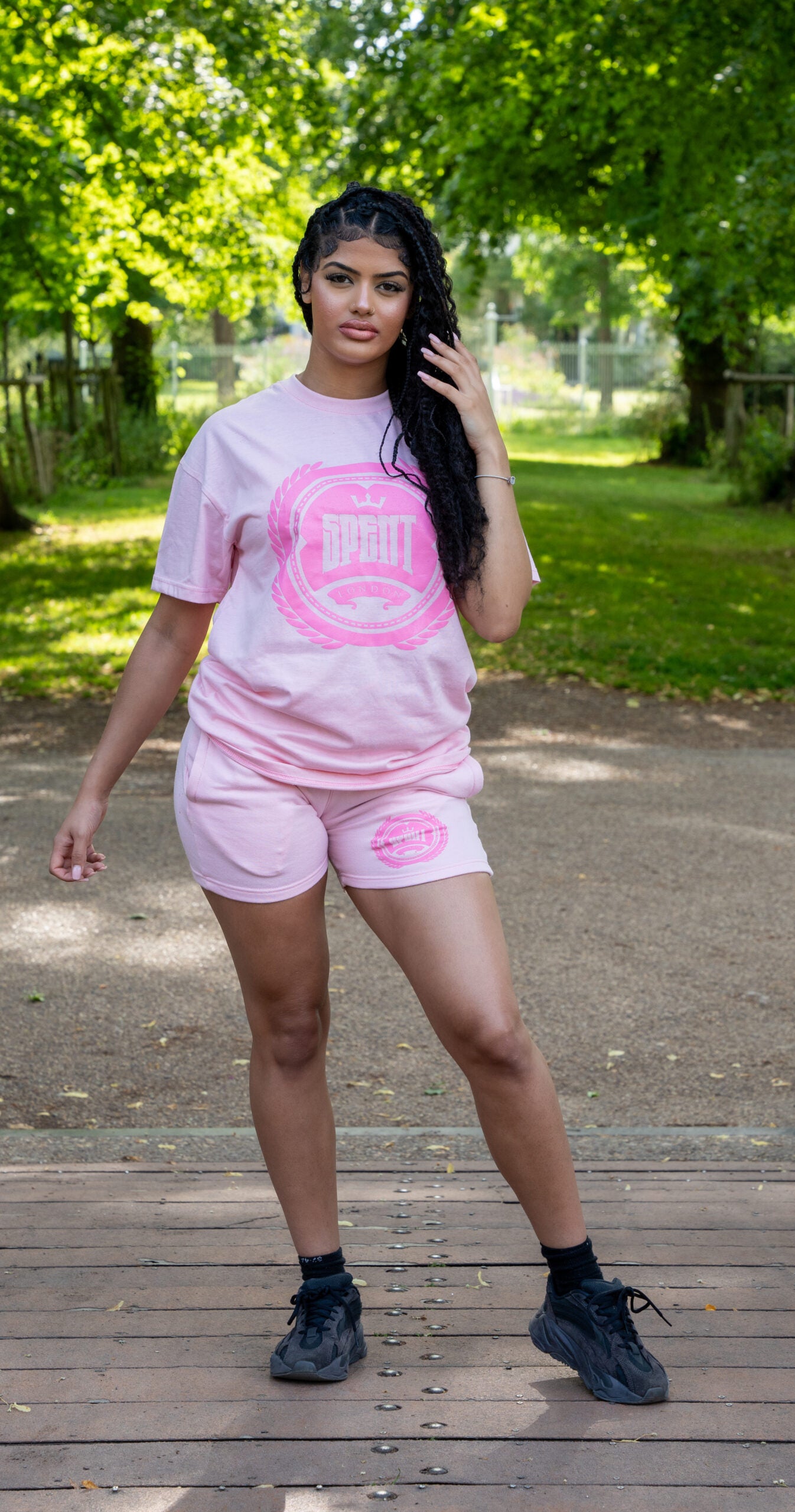 Women’s Pink T-Shirt & Shorts Set