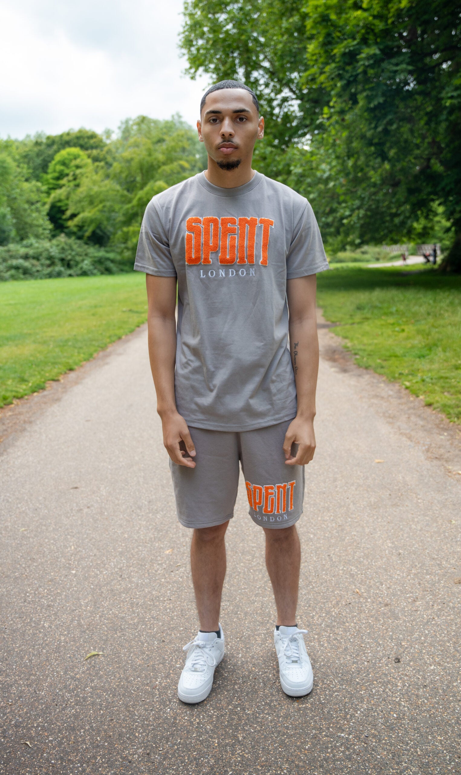 Chenille Embroidered T-Shist & Shorts Set