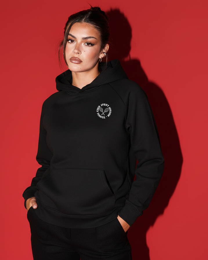 Black Tennis Hoodie