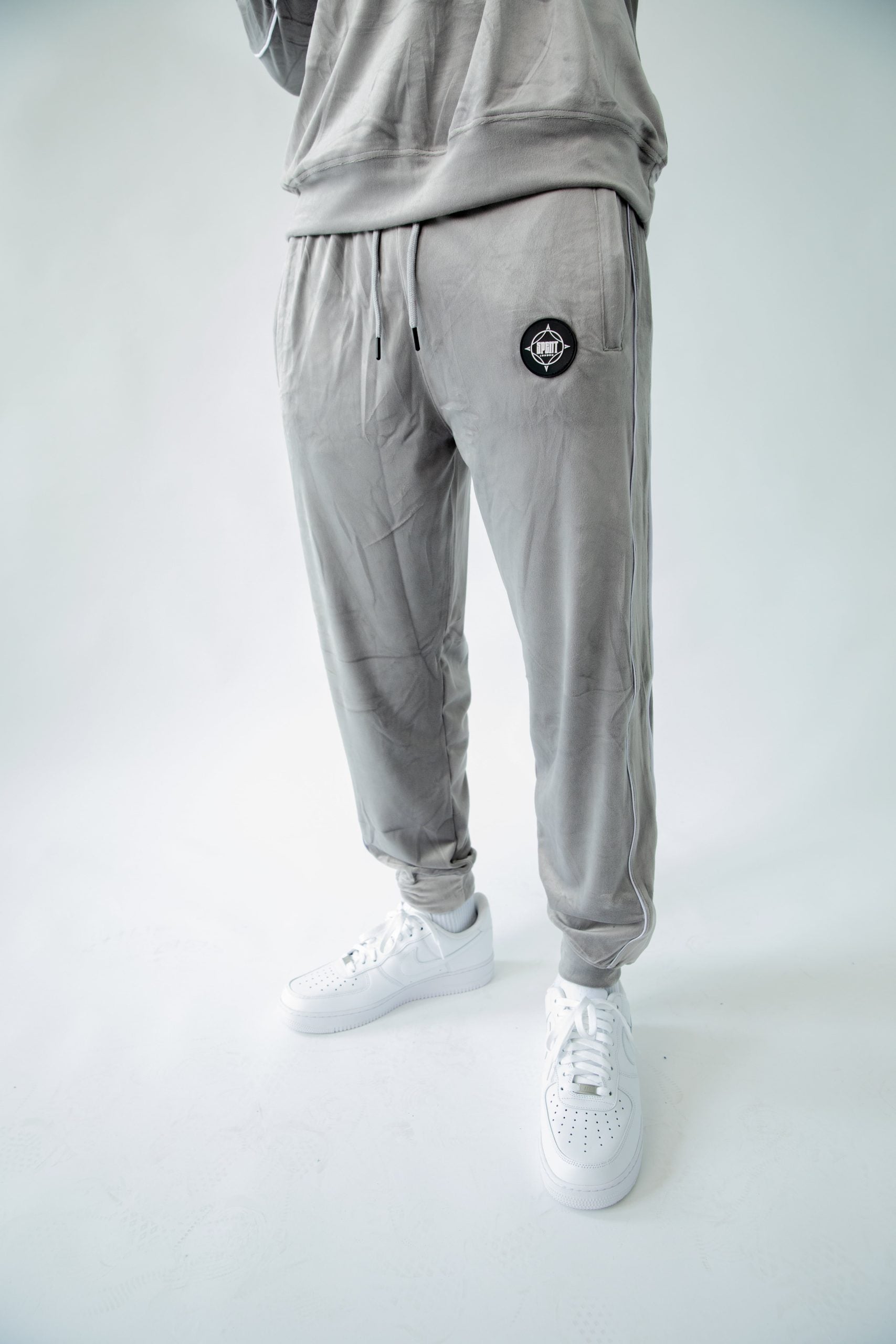 Grey Velour Joggers