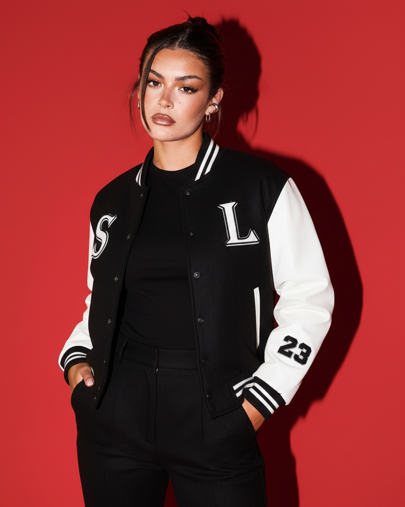 Cozy Embroidered Bomber 23 Retro Jacket