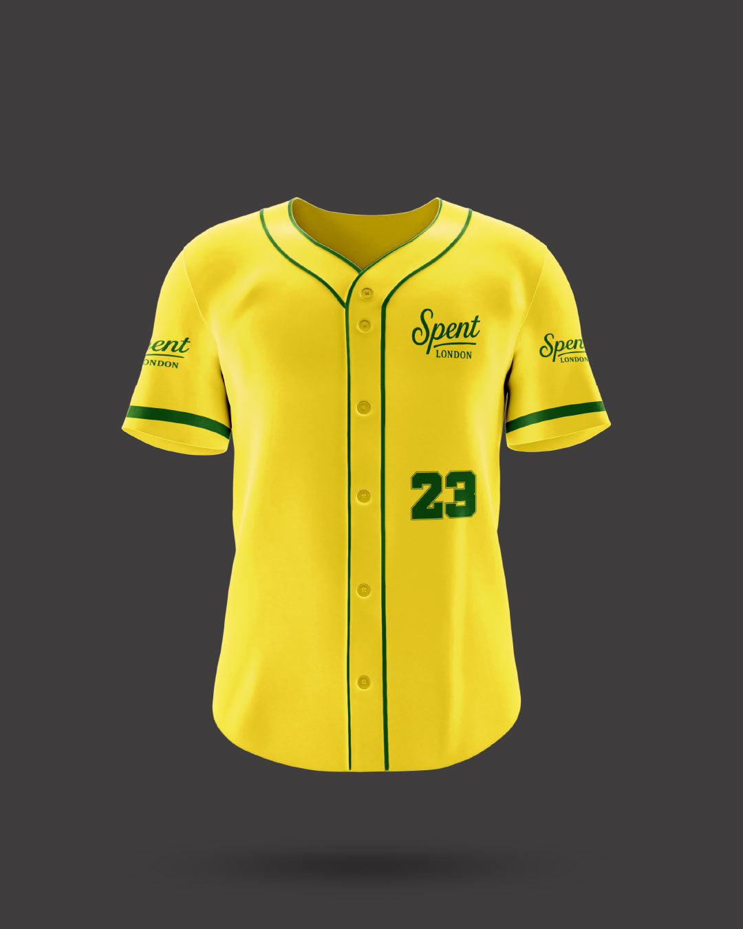Yellw green baseball jersey