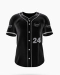 Black retro 24 baseball jersey