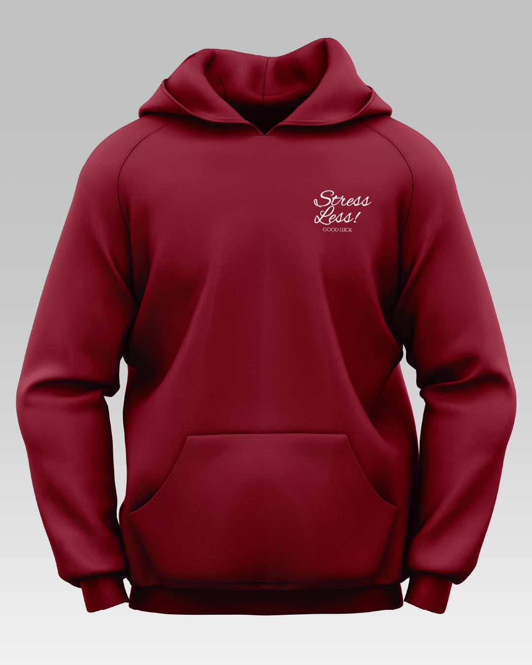 Embroider Stress Less Hoodie