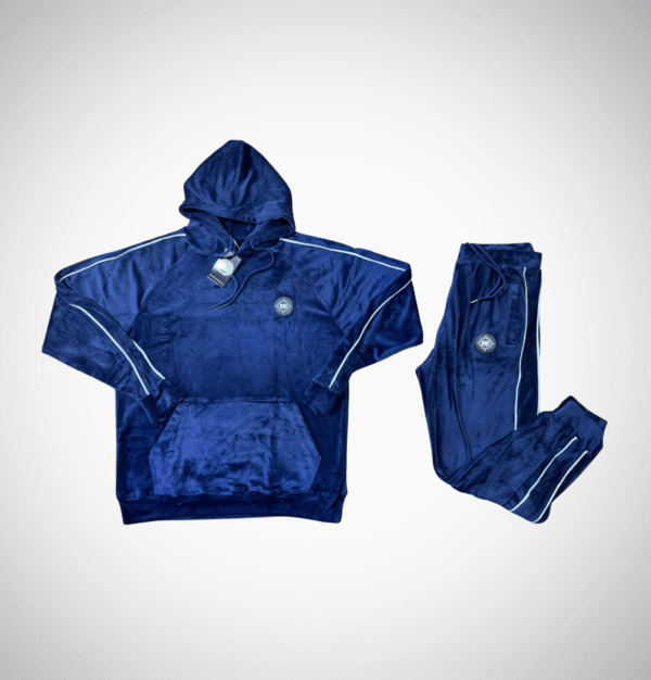 Men’s Navy Blue Velour Tracksuit | Exclusive 2-Piece Men’s Navy Blue Velour Tracksuit | Exclusive 2-Piece