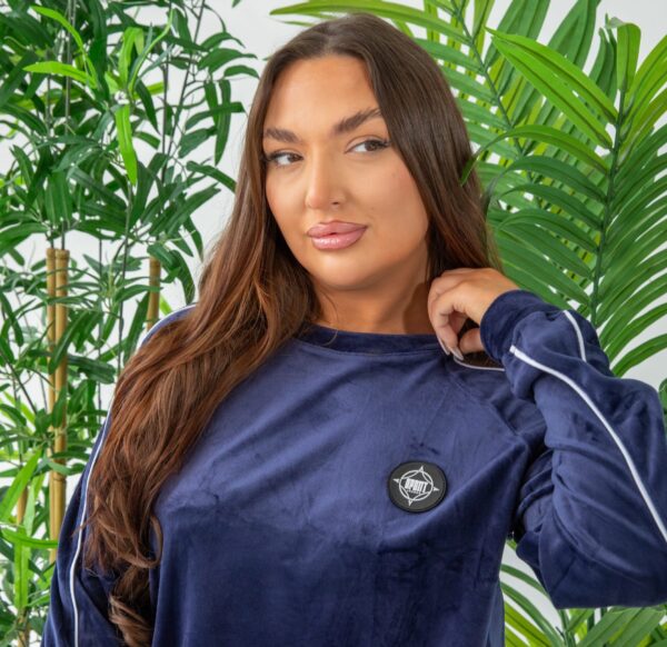 Stylish Blue Velour Track Top |1-Piece Stylish Blue Velour Track Top |1-Piece