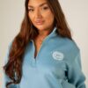 Comfort Women Scuba 1P Half zipped Track Top
