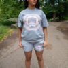 Women’s Grey T-Shirt & Shorts Set – 2 Smart Pieces