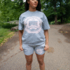 Women’s Grey T-Shirt & Shorts Set – 2 Smart Pieces