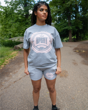 Women’s Grey T-Shirt & Shorts Set – 2 Smart Pieces