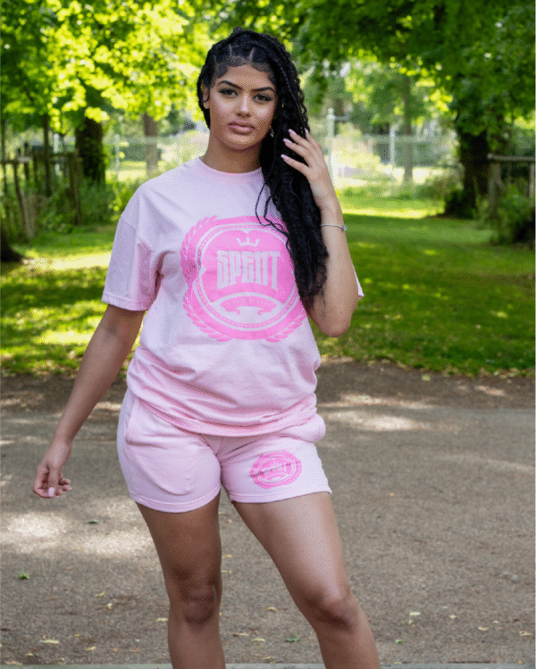 Pink T-Shirt & Shorts Set – 2 Chic Pieces