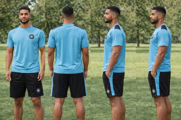 Trendy Blue Gym Set Stretch Dry Fit -2P